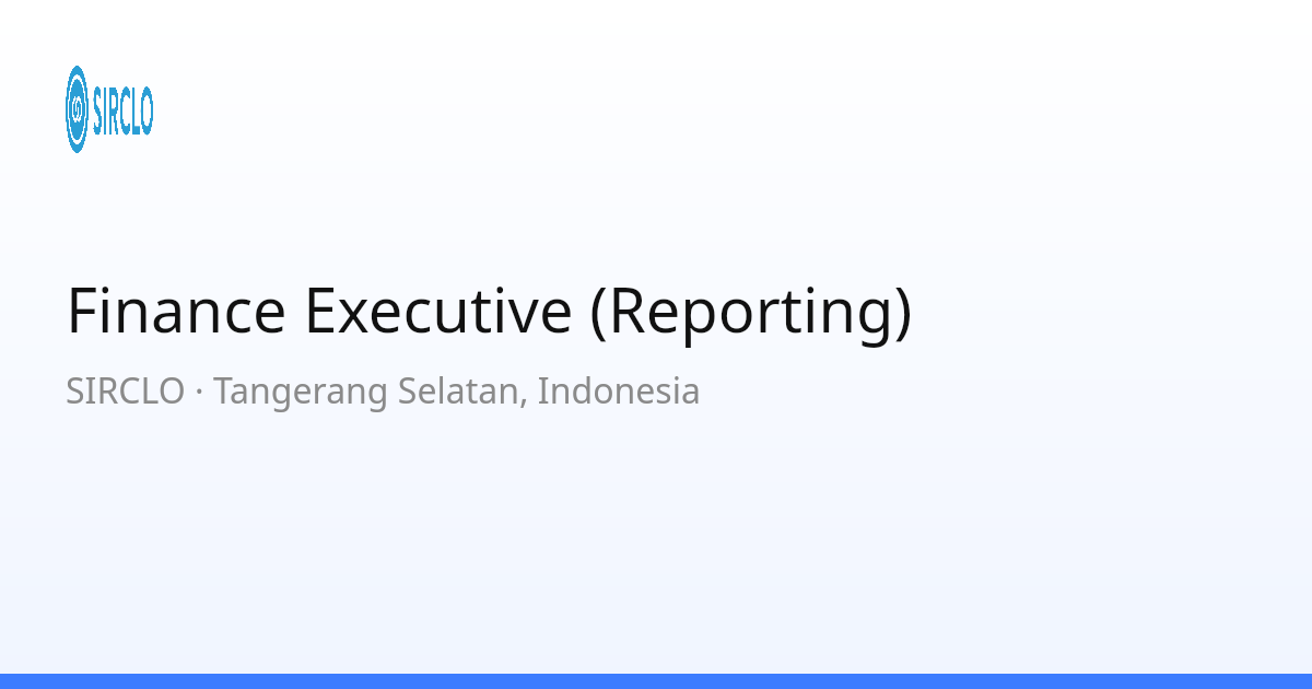 Finance Executive (Reporting)