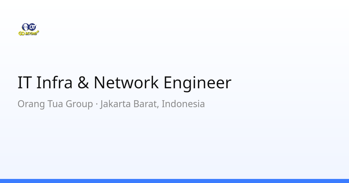 IT Infra & Network Engineer