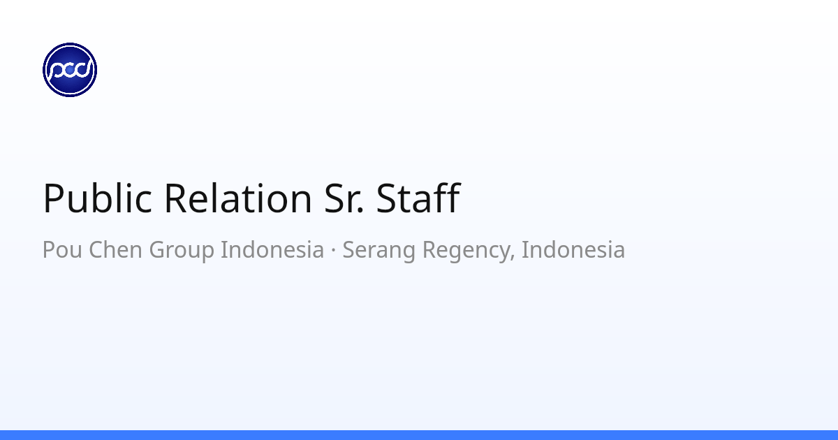 Public Relation Sr. Staff